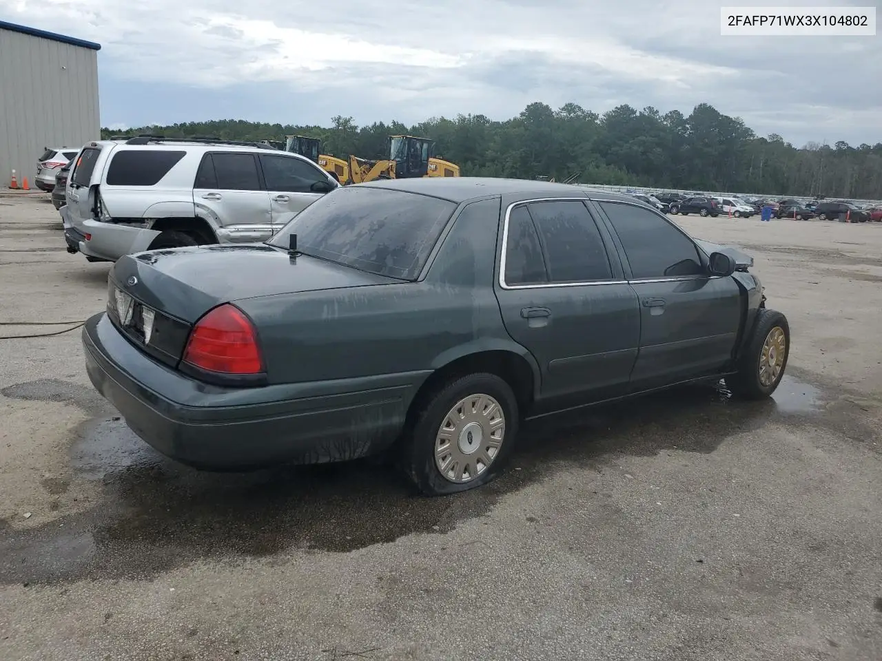 2003 Ford Crown Victoria Police Interceptor VIN: 2FAFP71WX3X104802 Lot: 60667985