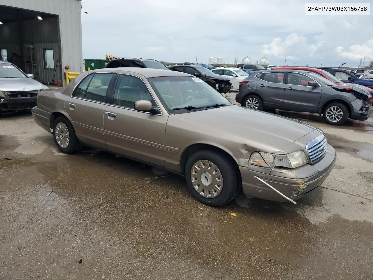 2003 Ford Crown Victoria VIN: 2FAFP73W03X156758 Lot: 61150295