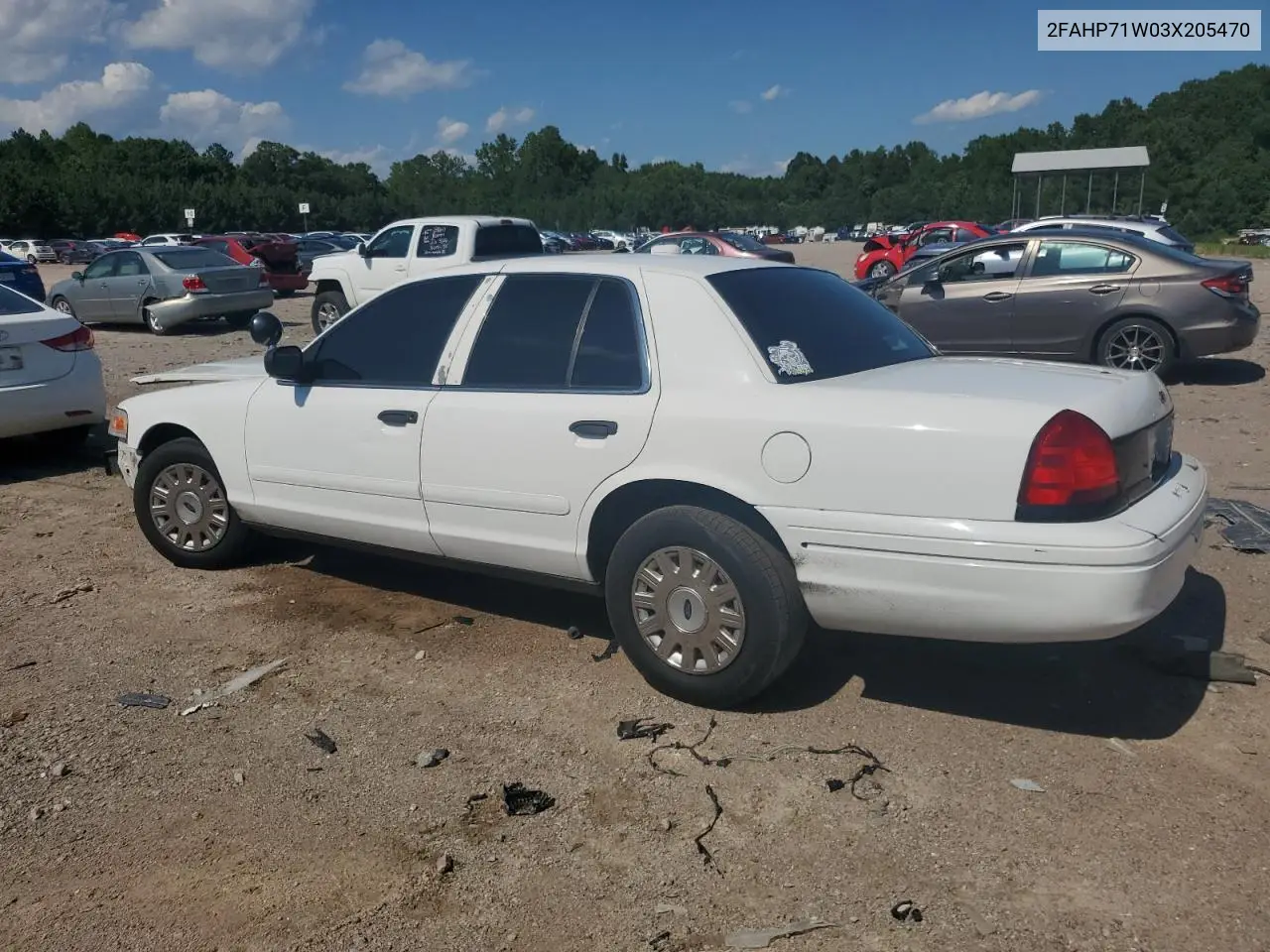 2003 Ford Crown Victoria Police Interceptor VIN: 2FAHP71W03X205470 Lot: 61924135