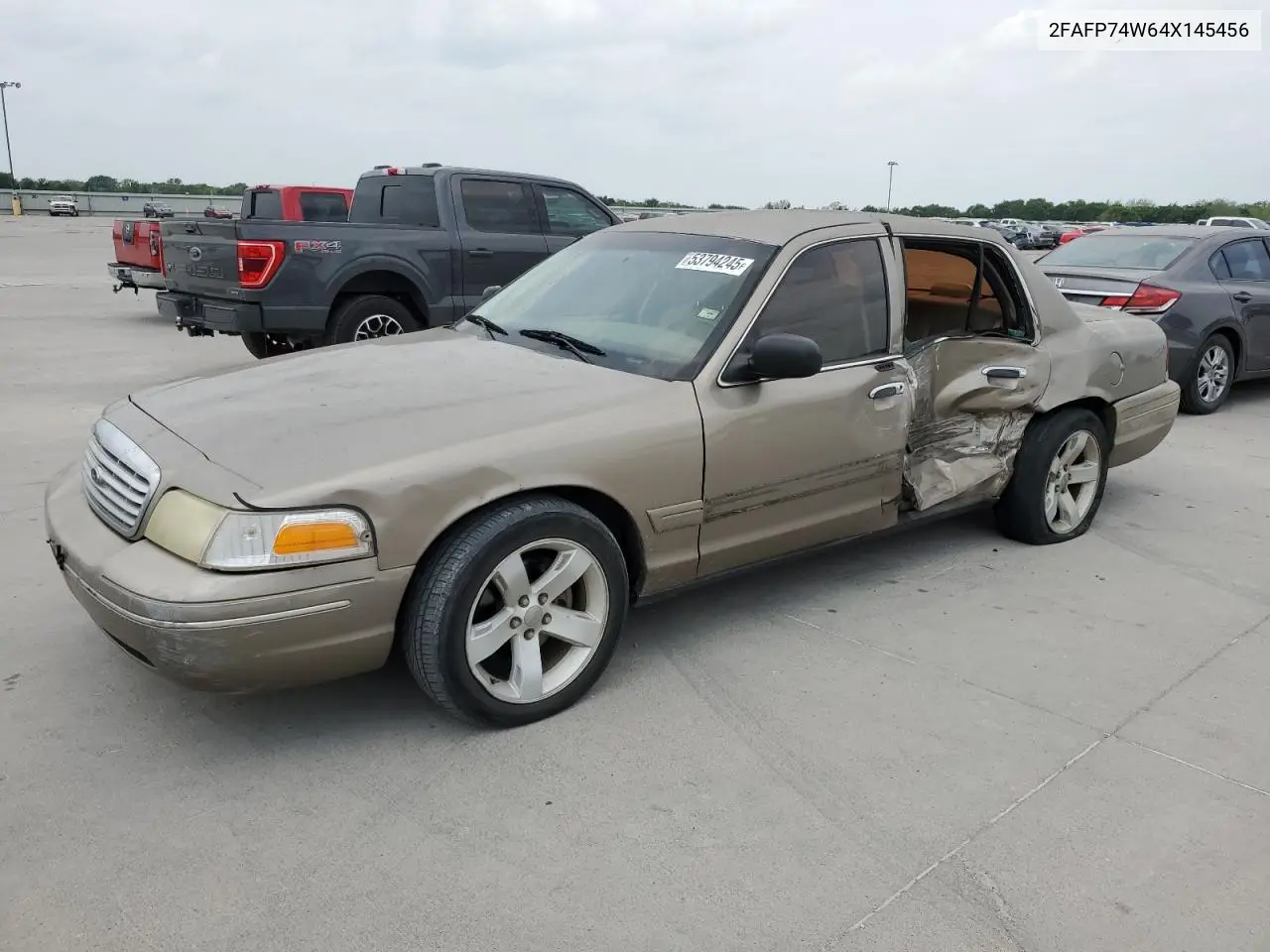 2004 Ford Crown Victoria Lx VIN: 2FAFP74W64X145456 Lot: 53794245