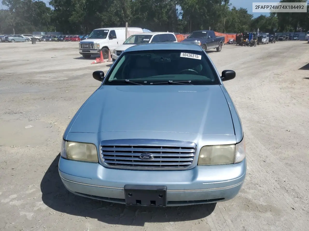 2004 Ford Crown Victoria Lx VIN: 2FAFP74W74X184492 Lot: 60436315