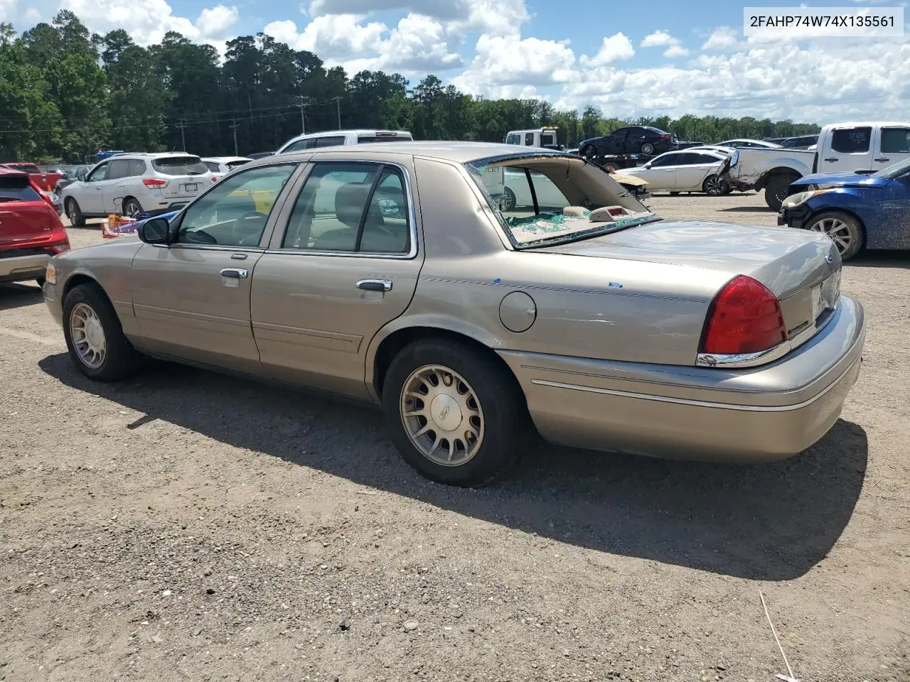 2004 Ford Crown Victoria Lx VIN: 2FAHP74W74X135561 Lot: 62306905
