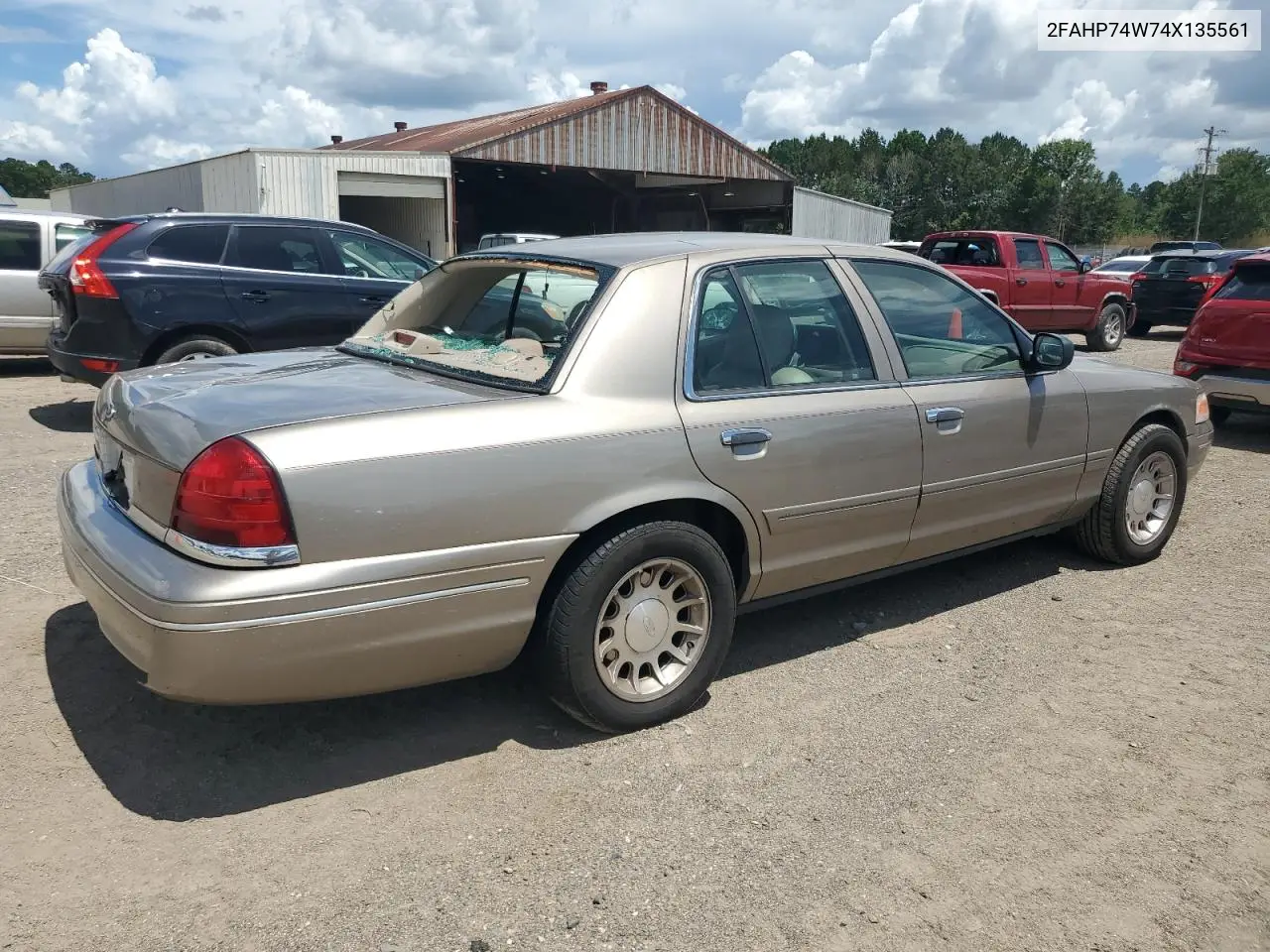 2004 Ford Crown Victoria Lx VIN: 2FAHP74W74X135561 Lot: 62306905