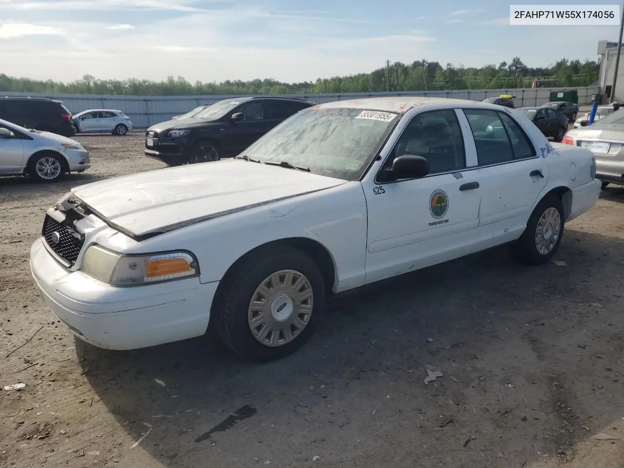 2005 Ford Crown Victoria Police Interceptor VIN: 2FAHP71W55X174056 Lot: 55501955