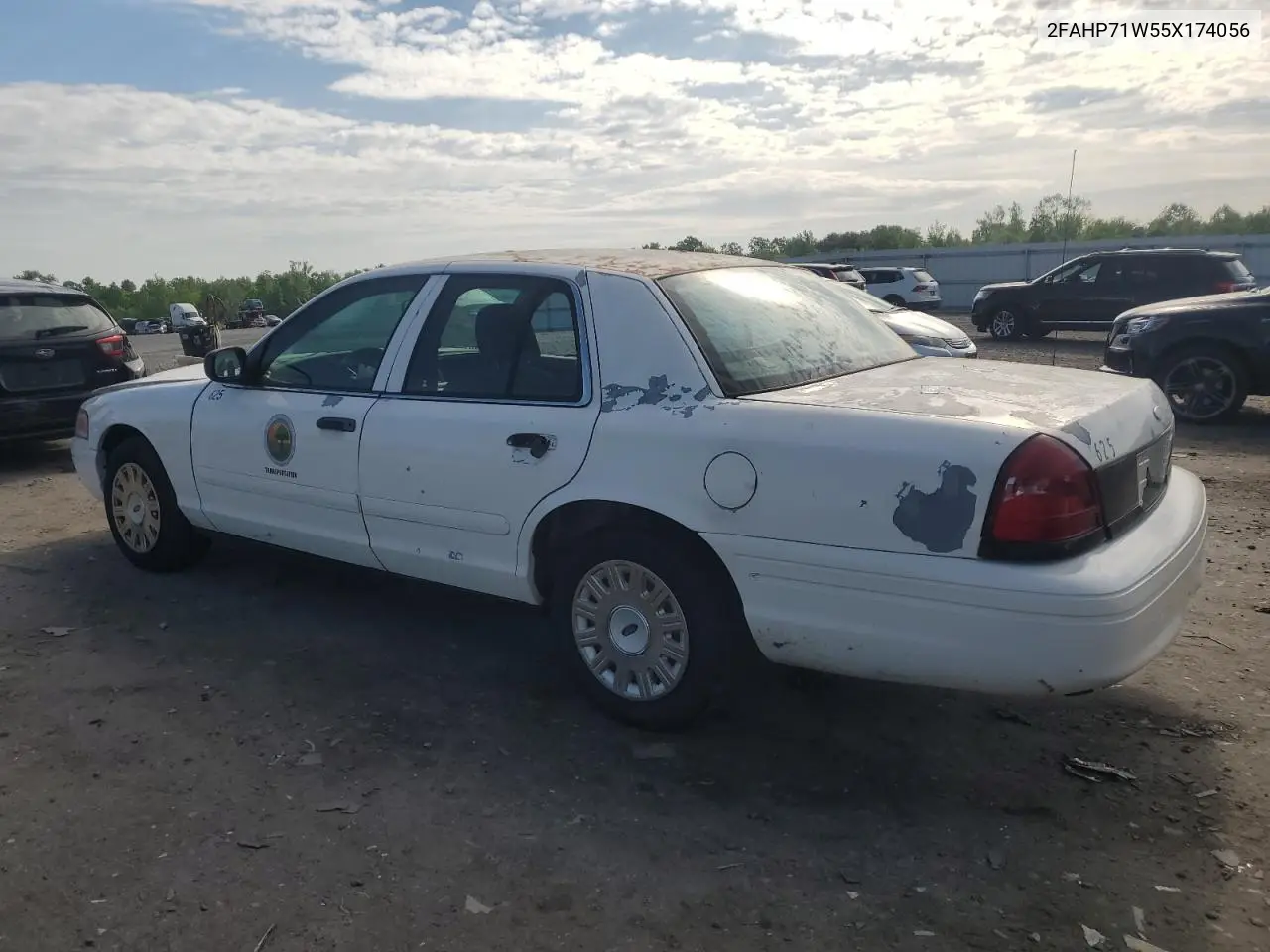 2005 Ford Crown Victoria Police Interceptor VIN: 2FAHP71W55X174056 Lot: 55501955