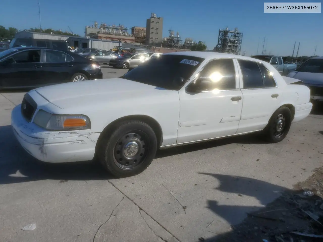 2005 Ford Crown Victoria Police Interceptor VIN: 2FAFP71W35X165072 Lot: 56547865