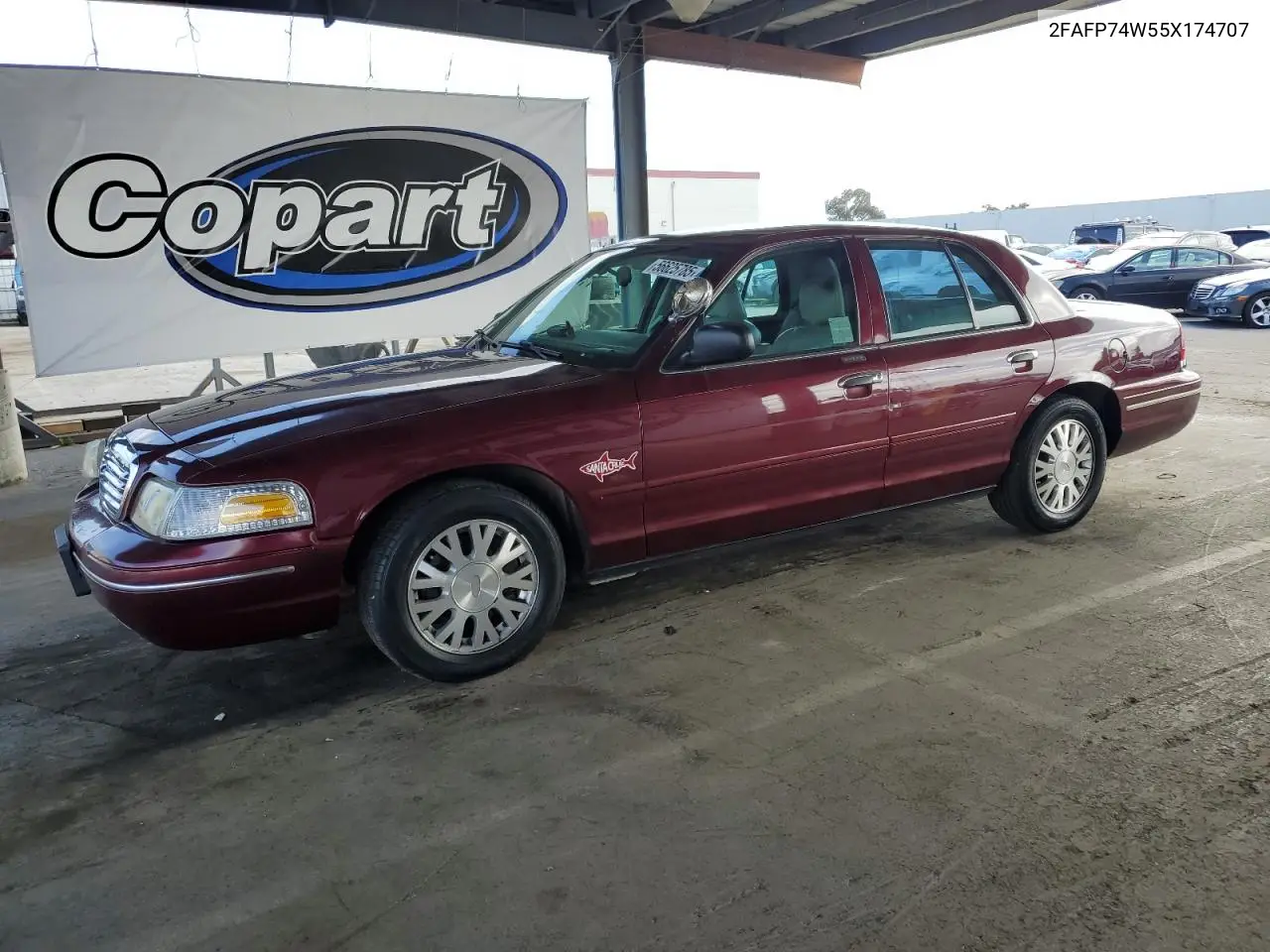 2005 Ford Crown Victoria Lx VIN: 2FAFP74W55X174707 Lot: 56625785