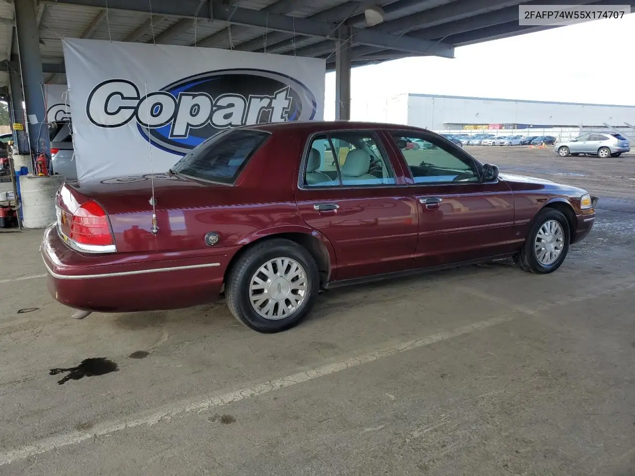 2005 Ford Crown Victoria Lx VIN: 2FAFP74W55X174707 Lot: 56625785