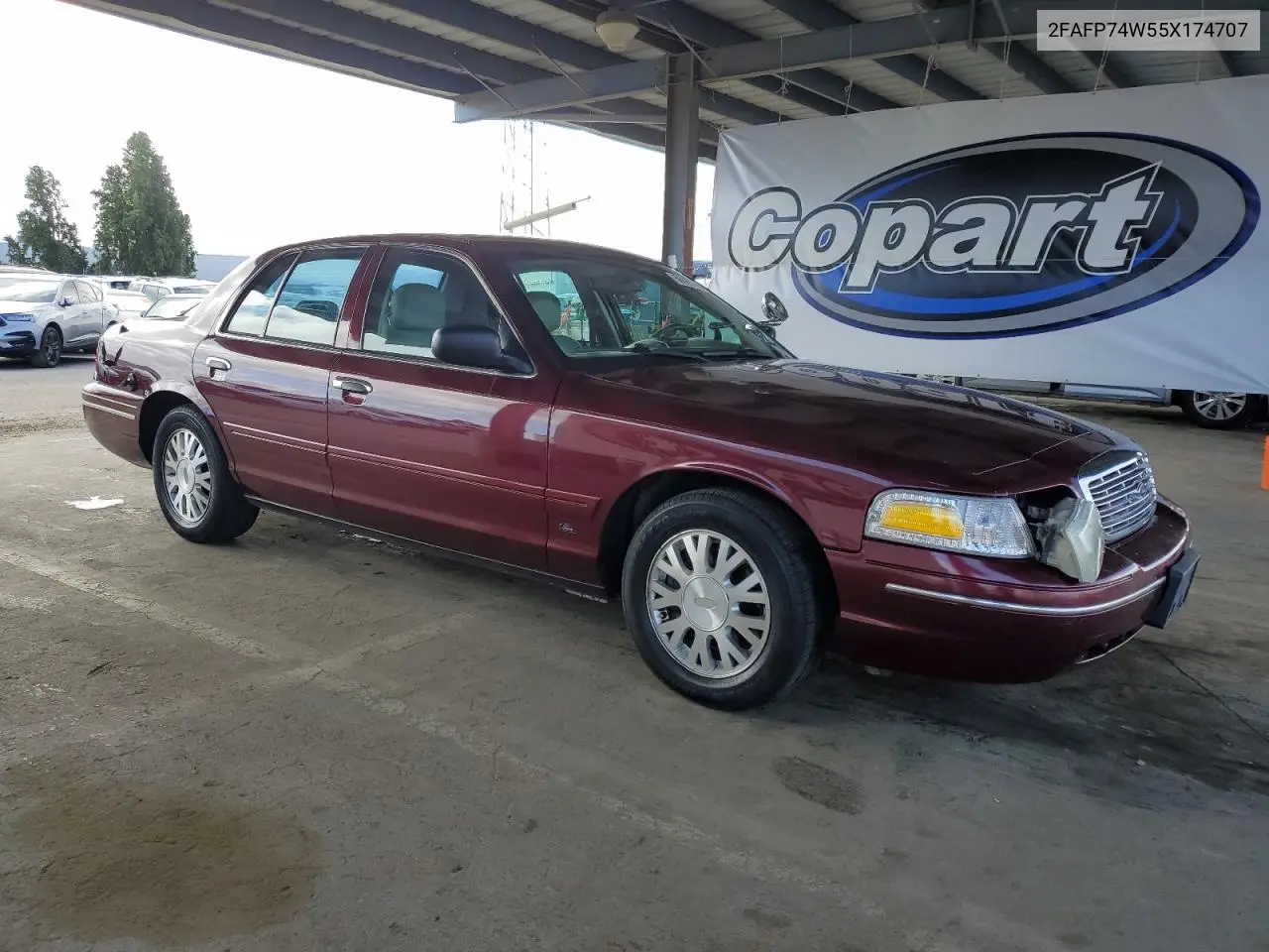 2005 Ford Crown Victoria Lx VIN: 2FAFP74W55X174707 Lot: 56625785