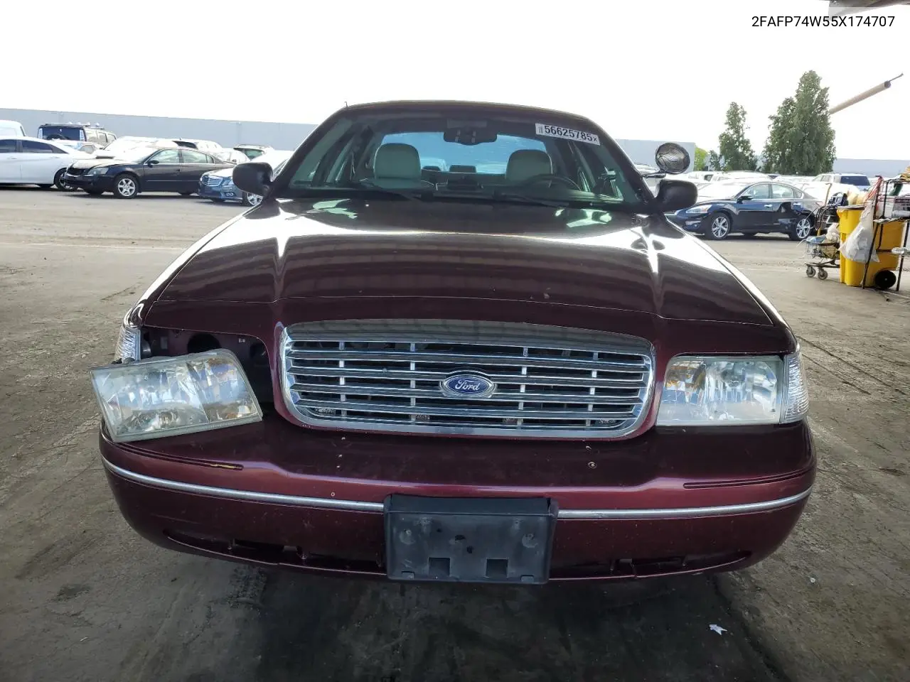 2005 Ford Crown Victoria Lx VIN: 2FAFP74W55X174707 Lot: 56625785