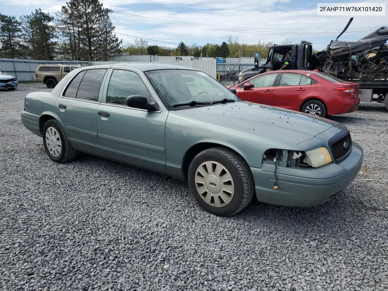 2006 Ford Crown Victoria Police Interceptor VIN: 2FAHP71W76X101420 Lot: 53675425