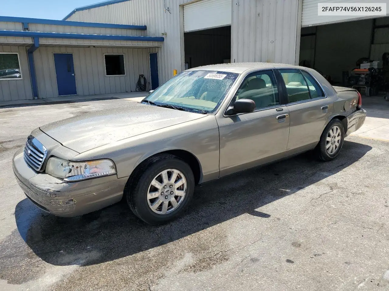 2006 Ford Crown Victoria Lx VIN: 2FAFP74V56X126245 Lot: 56598055