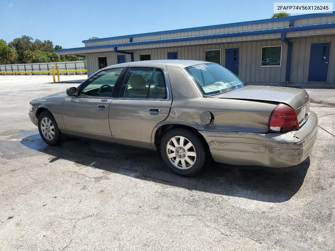 2006 Ford Crown Victoria Lx VIN: 2FAFP74V56X126245 Lot: 56598055