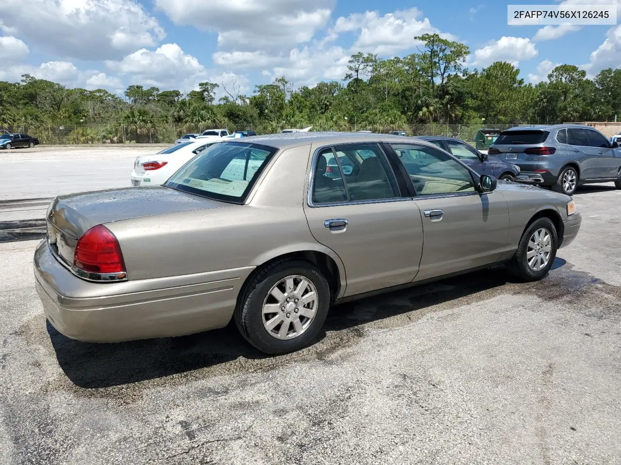 2006 Ford Crown Victoria Lx VIN: 2FAFP74V56X126245 Lot: 56598055