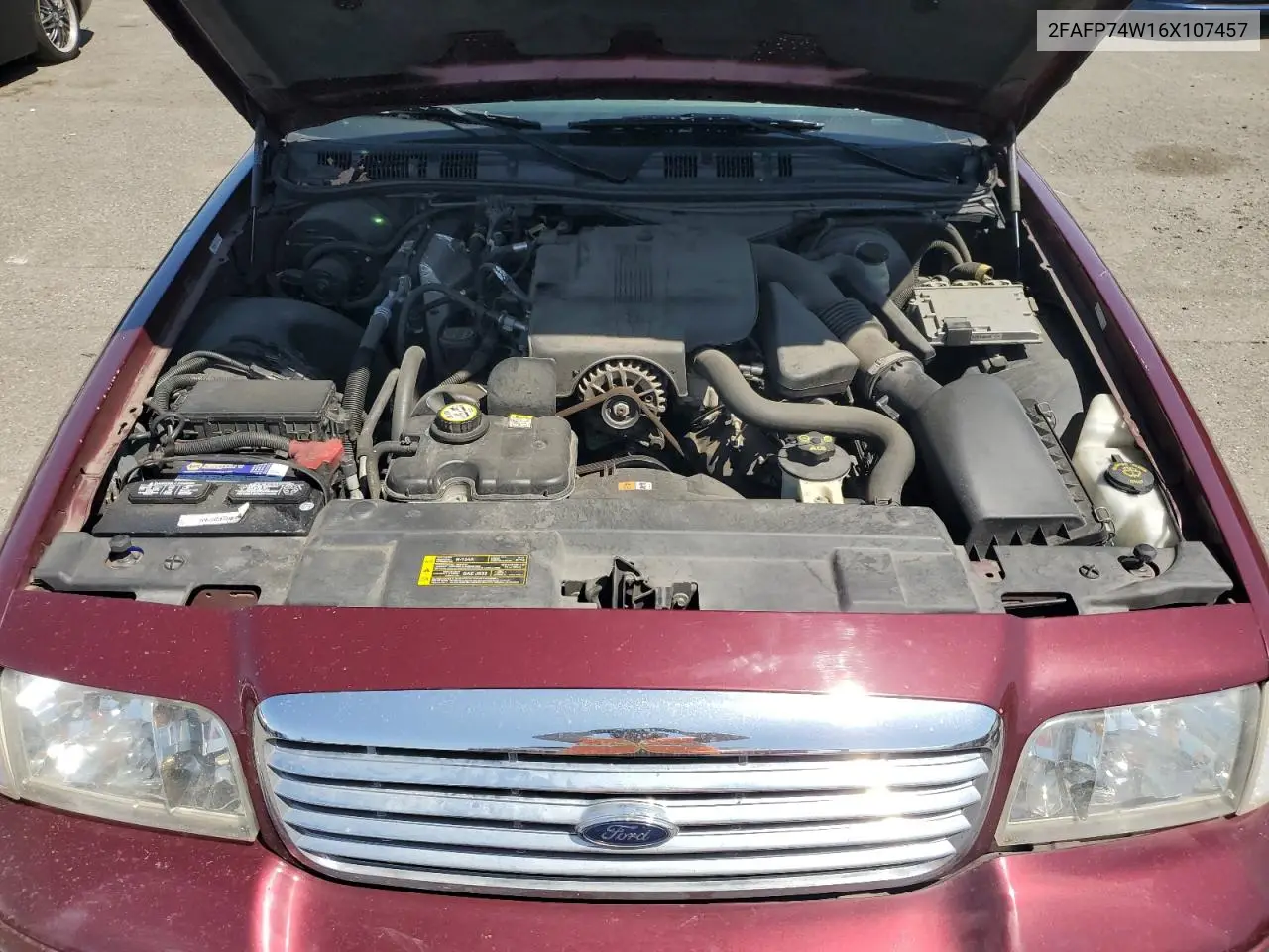 2006 Ford Crown Victoria Lx VIN: 2FAFP74W16X107457 Lot: 59679795