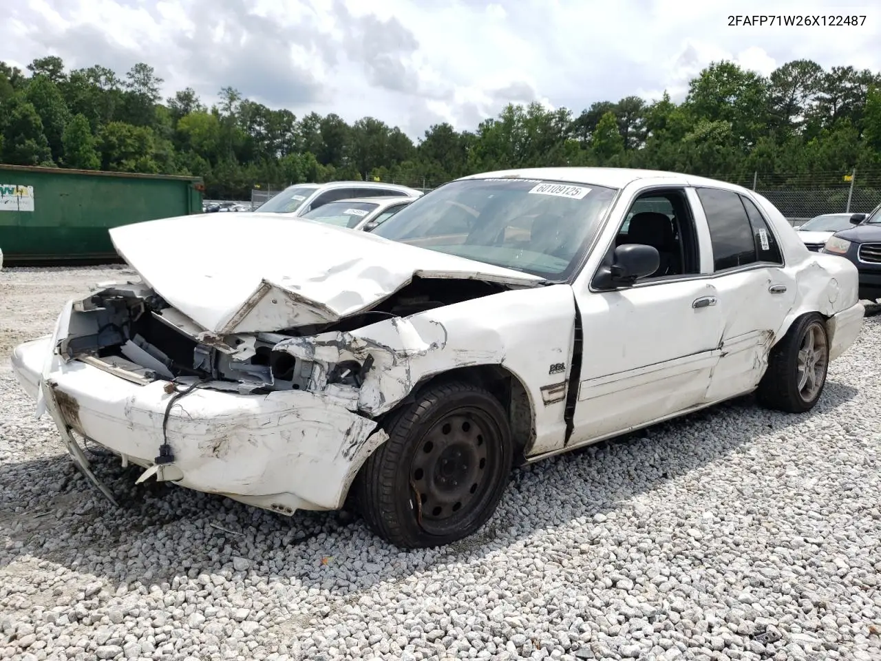 2006 Ford Crown Victoria Police Interceptor VIN: 2FAFP71W26X122487 Lot: 60109125
