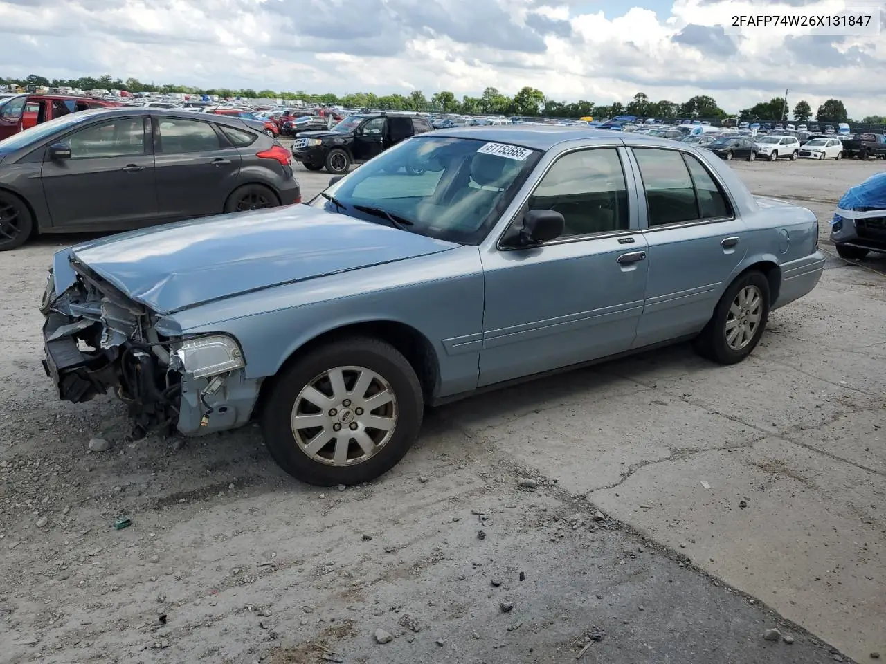 2006 Ford Crown Victoria Lx VIN: 2FAFP74W26X131847 Lot: 61152685