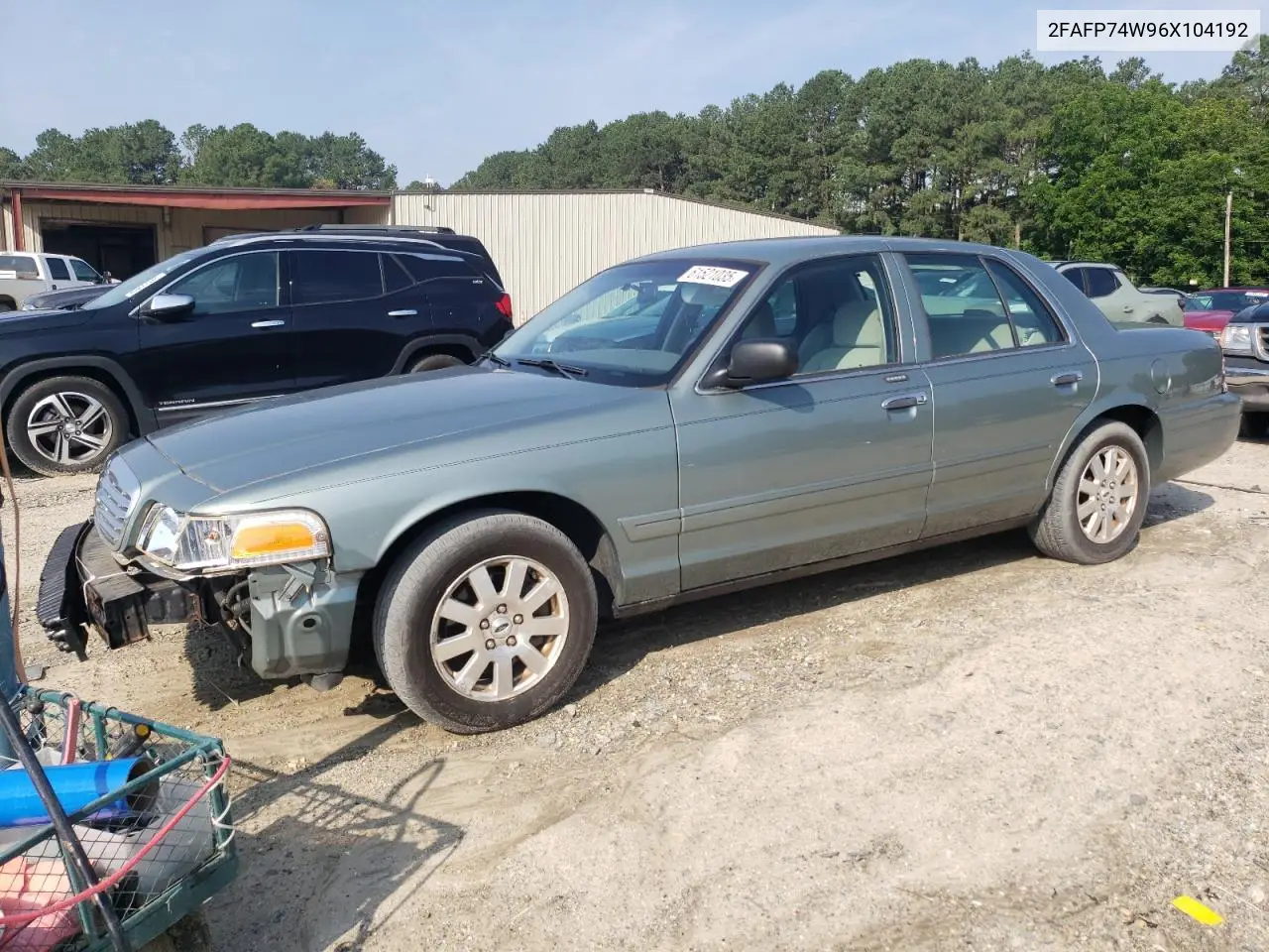 2006 Ford Crown Victoria Lx VIN: 2FAFP74W96X104192 Lot: 61521035
