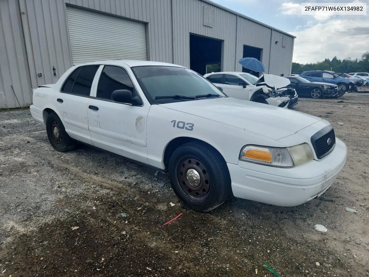 2006 Ford Crown Victoria Police Interceptor VIN: 2FAFP71W66X134982 Lot: 62571965