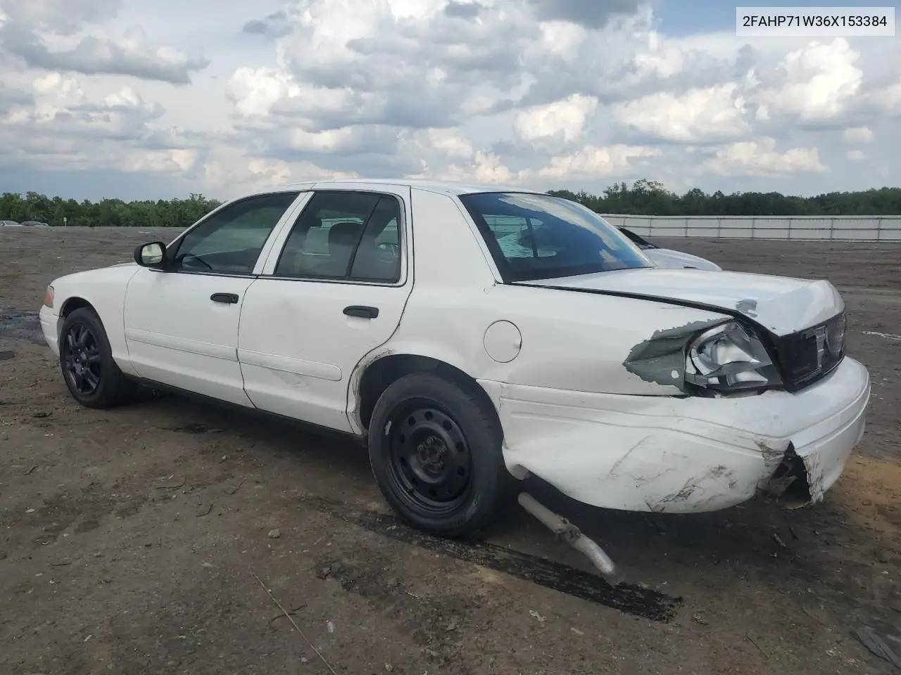 2006 Ford Crown Victoria Police Interceptor VIN: 2FAHP71W36X153384 Lot: 63189735