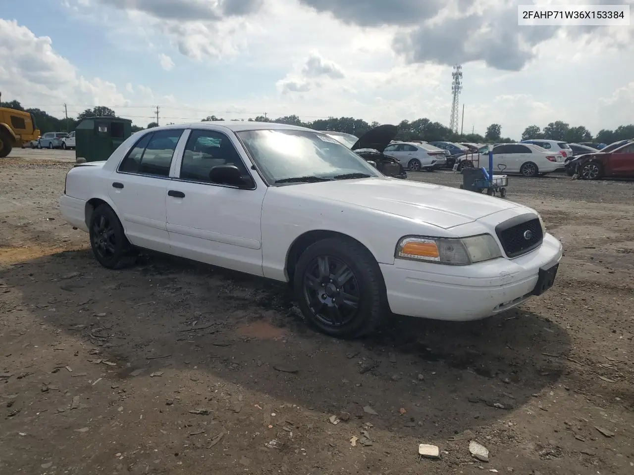 2006 Ford Crown Victoria Police Interceptor VIN: 2FAHP71W36X153384 Lot: 63189735