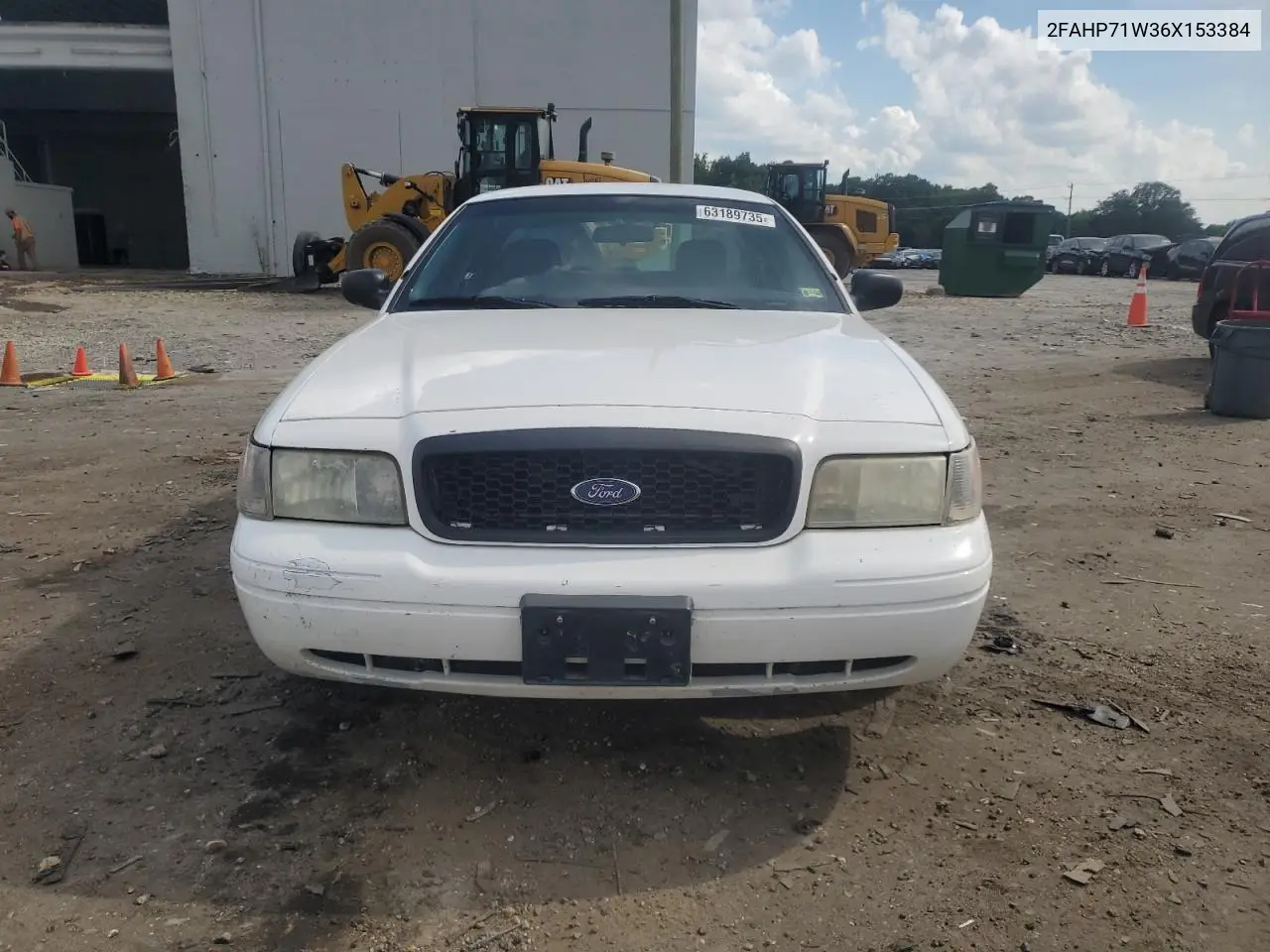 2006 Ford Crown Victoria Police Interceptor VIN: 2FAHP71W36X153384 Lot: 63189735
