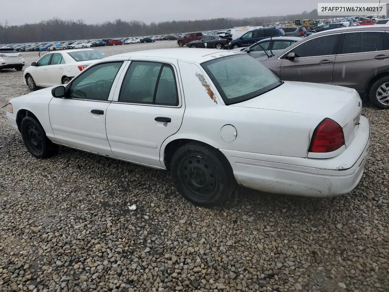 2007 Ford Crown Victoria Police Interceptor VIN: 2FAFP71W67X140217 Lot: 44358965