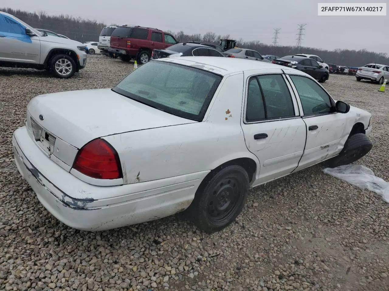 2007 Ford Crown Victoria Police Interceptor VIN: 2FAFP71W67X140217 Lot: 44358965