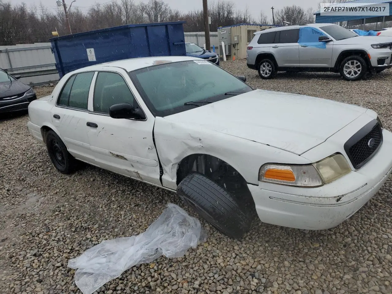 2007 Ford Crown Victoria Police Interceptor VIN: 2FAFP71W67X140217 Lot: 44358965