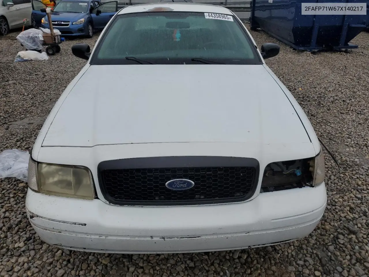 2007 Ford Crown Victoria Police Interceptor VIN: 2FAFP71W67X140217 Lot: 44358965