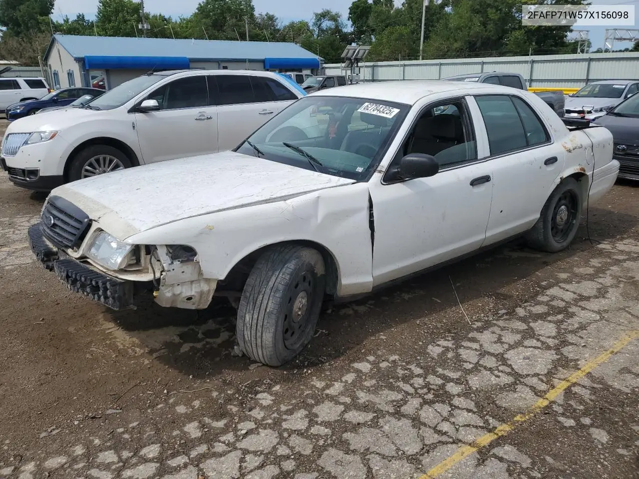 2007 Ford Crown Victoria Police Interceptor VIN: 2FAFP71W57X156098 Lot: 62784325