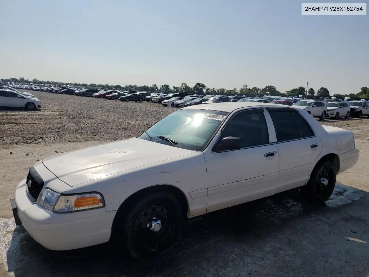 2008 Ford Crown Victoria Police Interceptor VIN: 2FAHP71V28X152754 Lot: 54865595