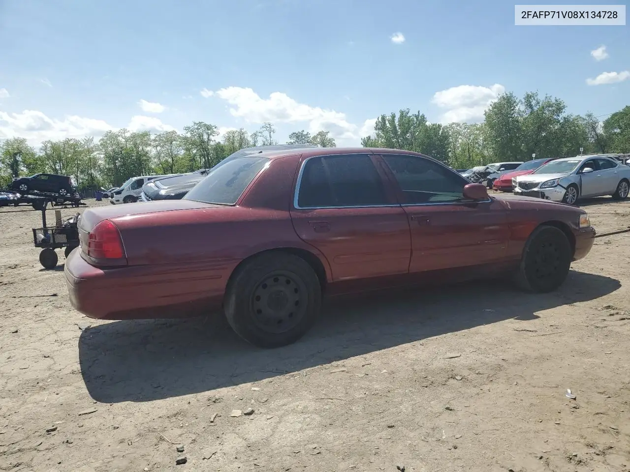 2008 Ford Crown Victoria Police Interceptor VIN: 2FAFP71V08X134728 Lot: 55322195