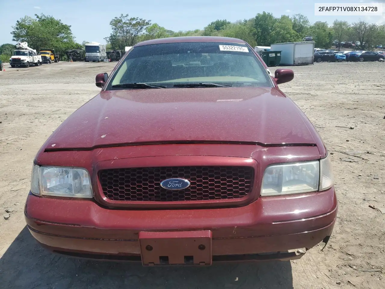 2008 Ford Crown Victoria Police Interceptor VIN: 2FAFP71V08X134728 Lot: 55322195