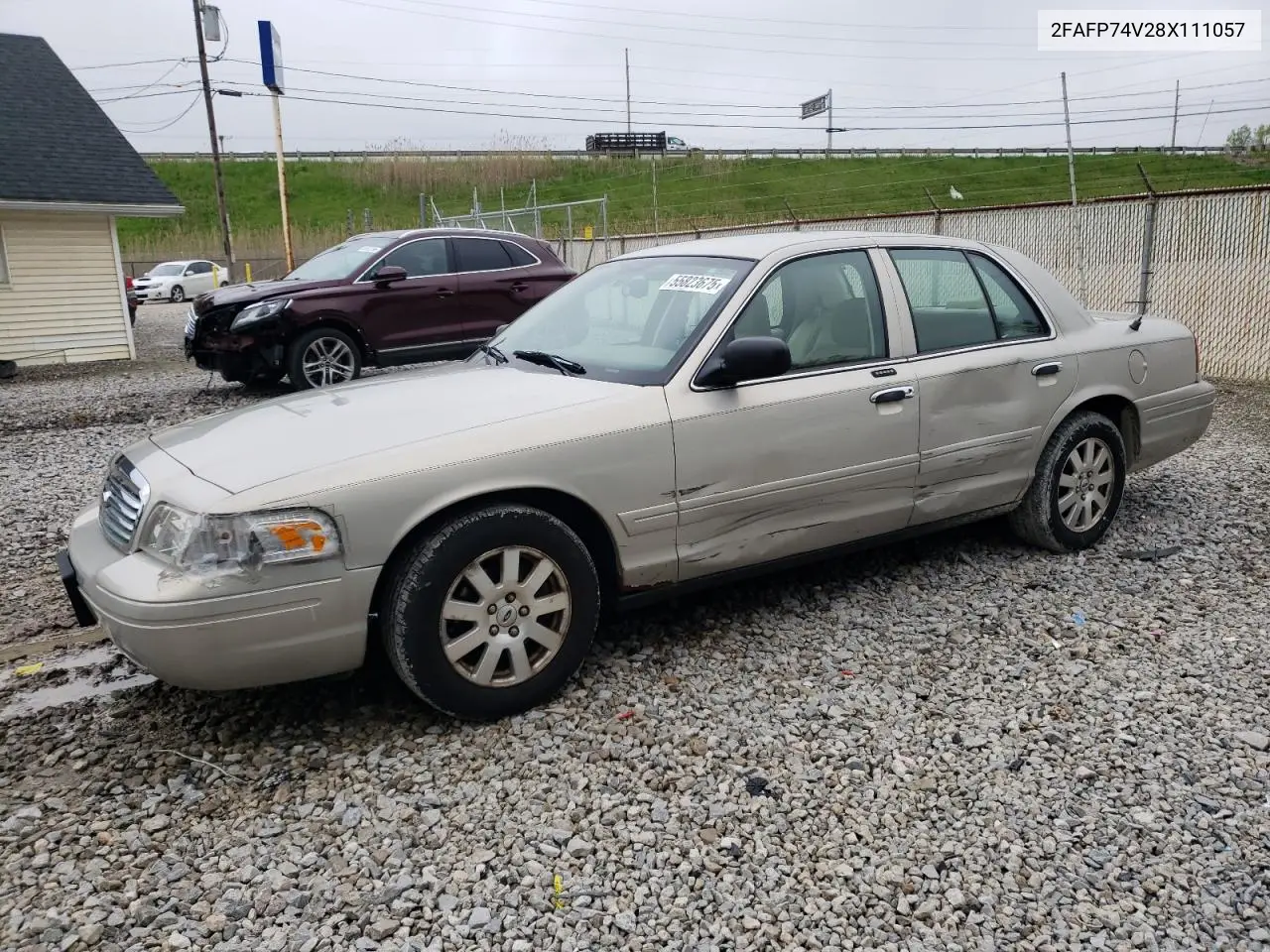 2008 Ford Crown Victoria Lx VIN: 2FAFP74V28X111057 Lot: 55823675