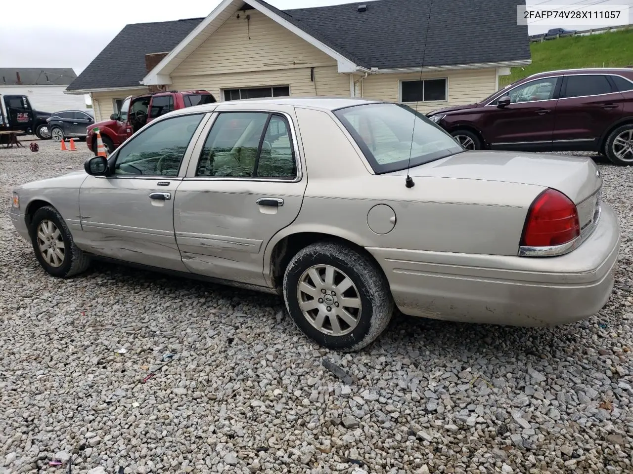 2008 Ford Crown Victoria Lx VIN: 2FAFP74V28X111057 Lot: 55823675