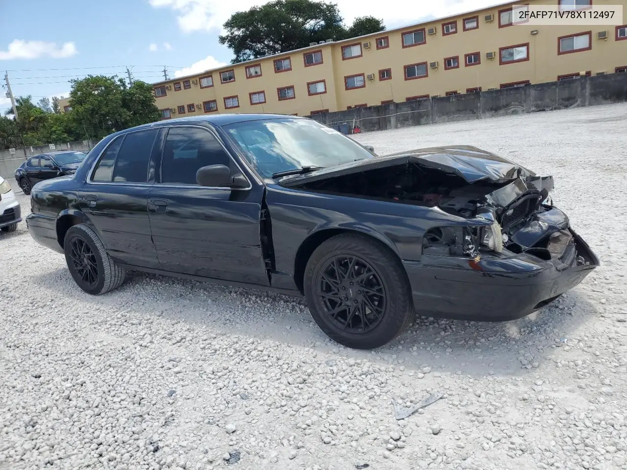 2008 Ford Crown Victoria Police Interceptor VIN: 2FAFP71V78X112497 Lot: 56034445