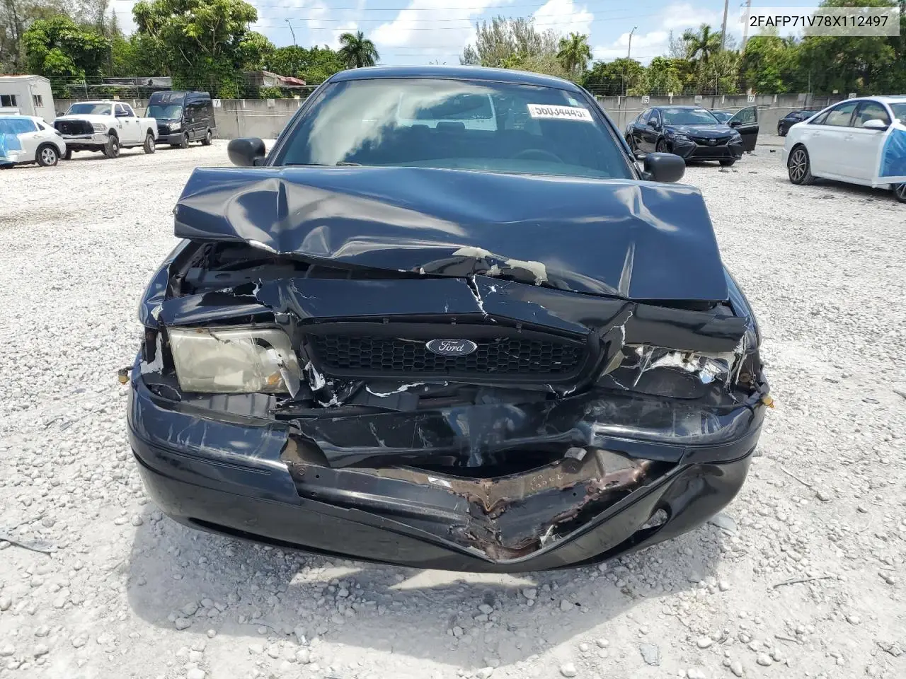 2008 Ford Crown Victoria Police Interceptor VIN: 2FAFP71V78X112497 Lot: 56034445
