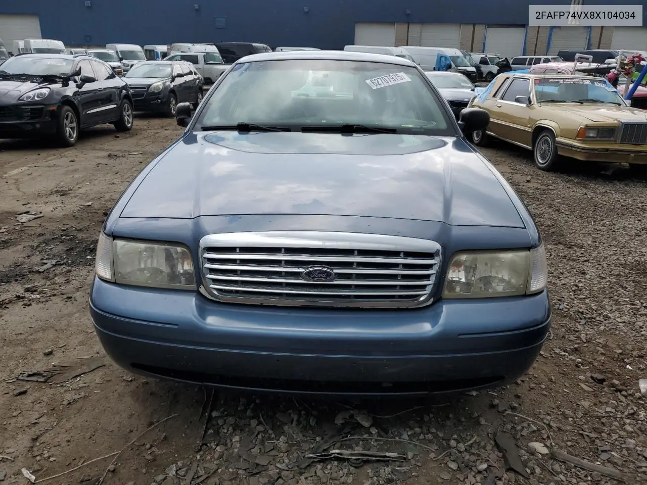 2008 Ford Crown Victoria Lx VIN: 2FAFP74VX8X104034 Lot: 62707975