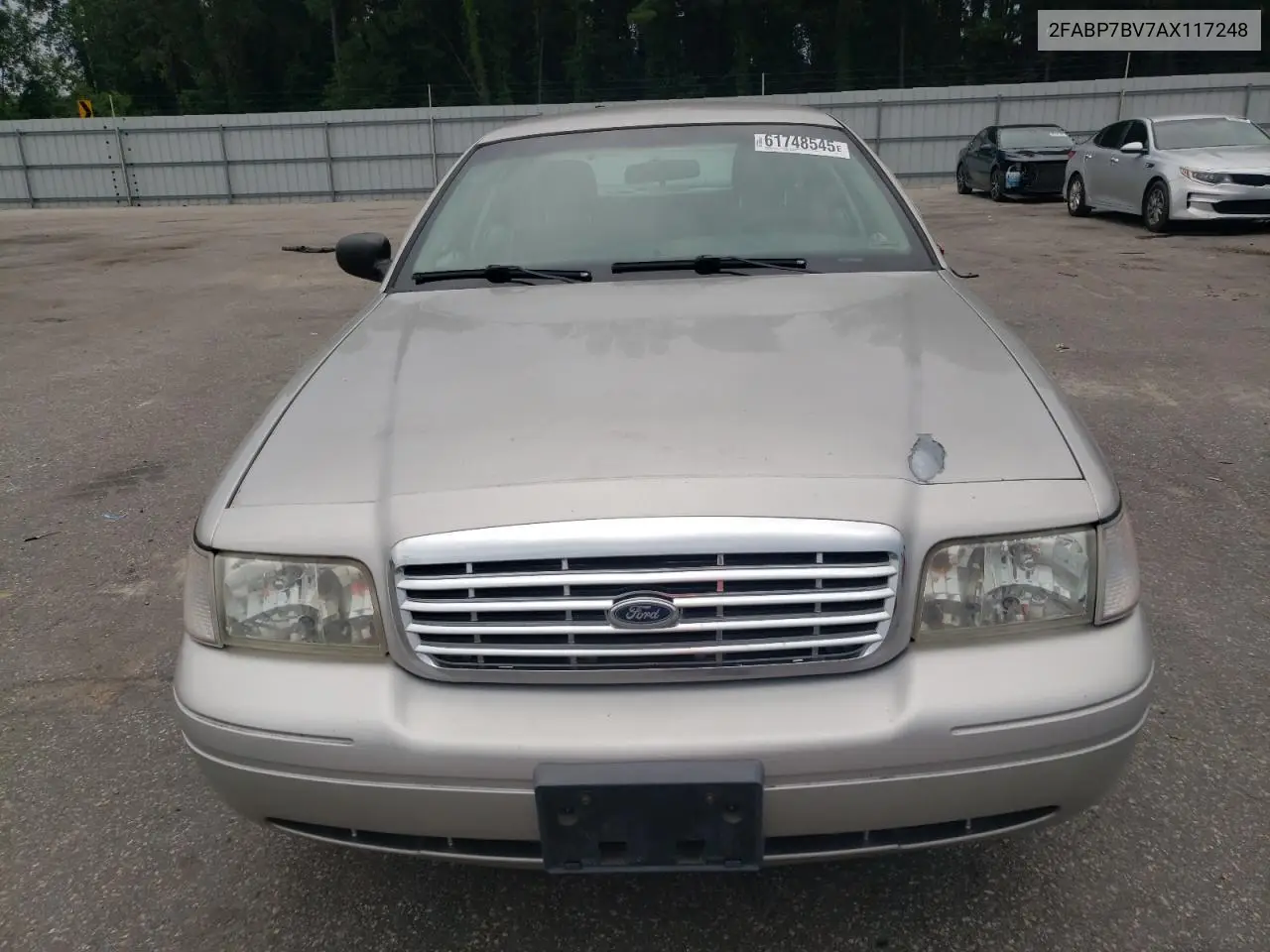 2010 Ford Crown Victoria Police Interceptor VIN: 2FABP7BV7AX117248 Lot: 61748545