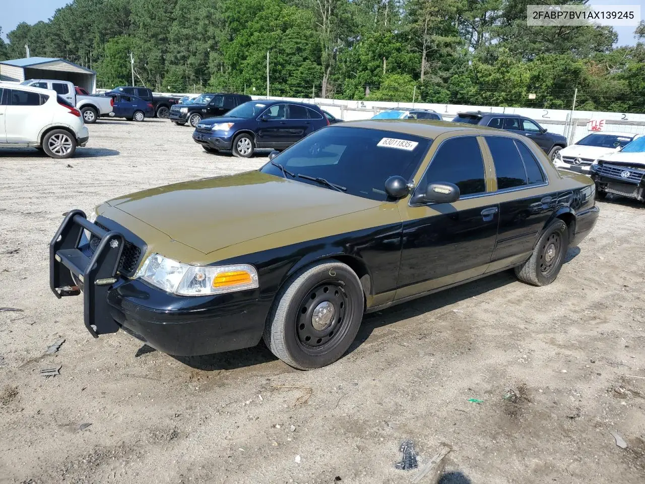 2010 Ford Crown Victoria Police Interceptor VIN: 2FABP7BV1AX139245 Lot: 63011835