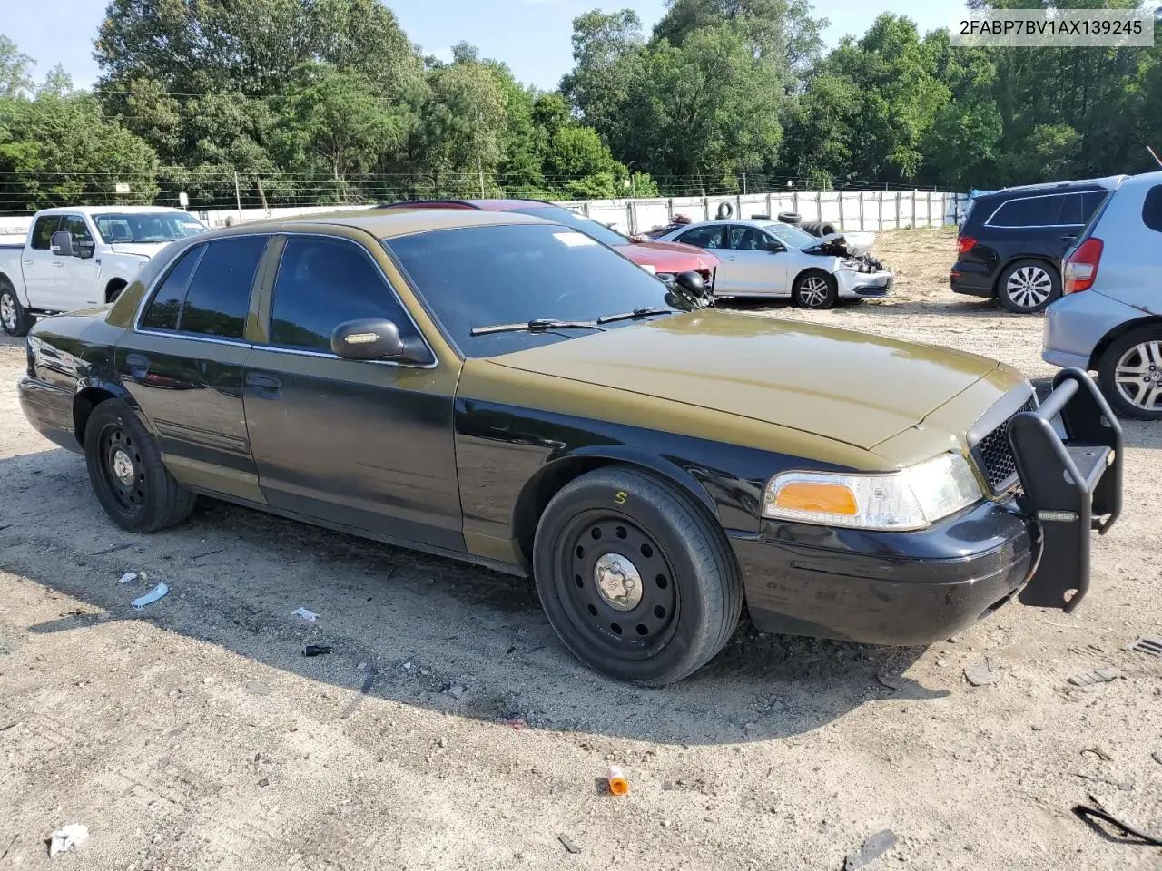 2010 Ford Crown Victoria Police Interceptor VIN: 2FABP7BV1AX139245 Lot: 63011835