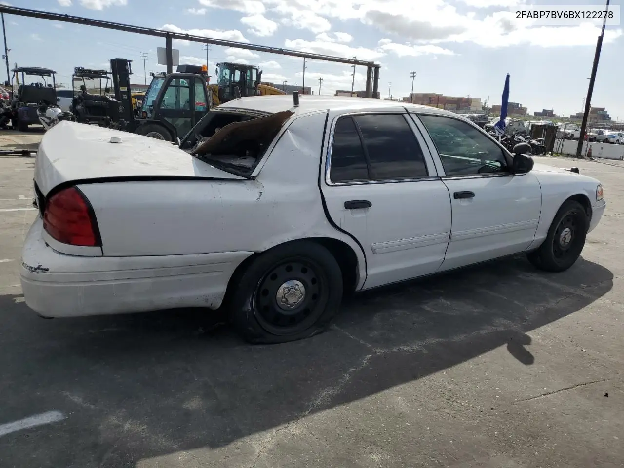 2011 Ford Crown Victoria Police Interceptor VIN: 2FABP7BV6BX122278 Lot: 47235175