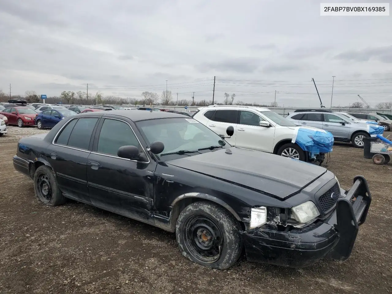 2011 Ford Crown Victoria Police Interceptor VIN: 2FABP7BV0BX169385 Lot: 51822995