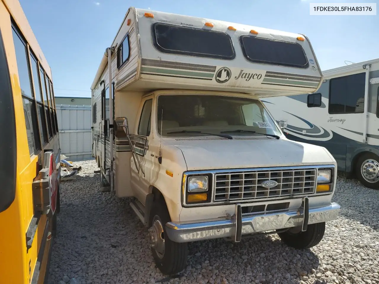 1985 Ford Econoline E350 Cutaway Van VIN: 1FDKE30L5FHA83176 Lot: 55968435