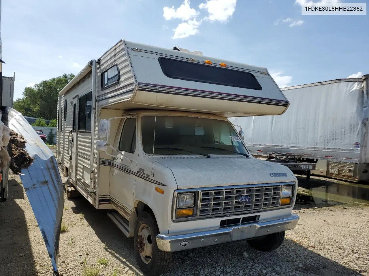 1987 Ford Econoline E350 Cutaway Van VIN: 1FDKE30L8HHB22362 Lot: 61780445