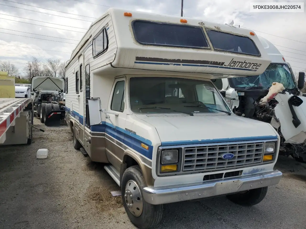 1988 Ford Econoline E350 Cutaway Van VIN: 1FDKE30G8JHC20574 Lot: 53266255