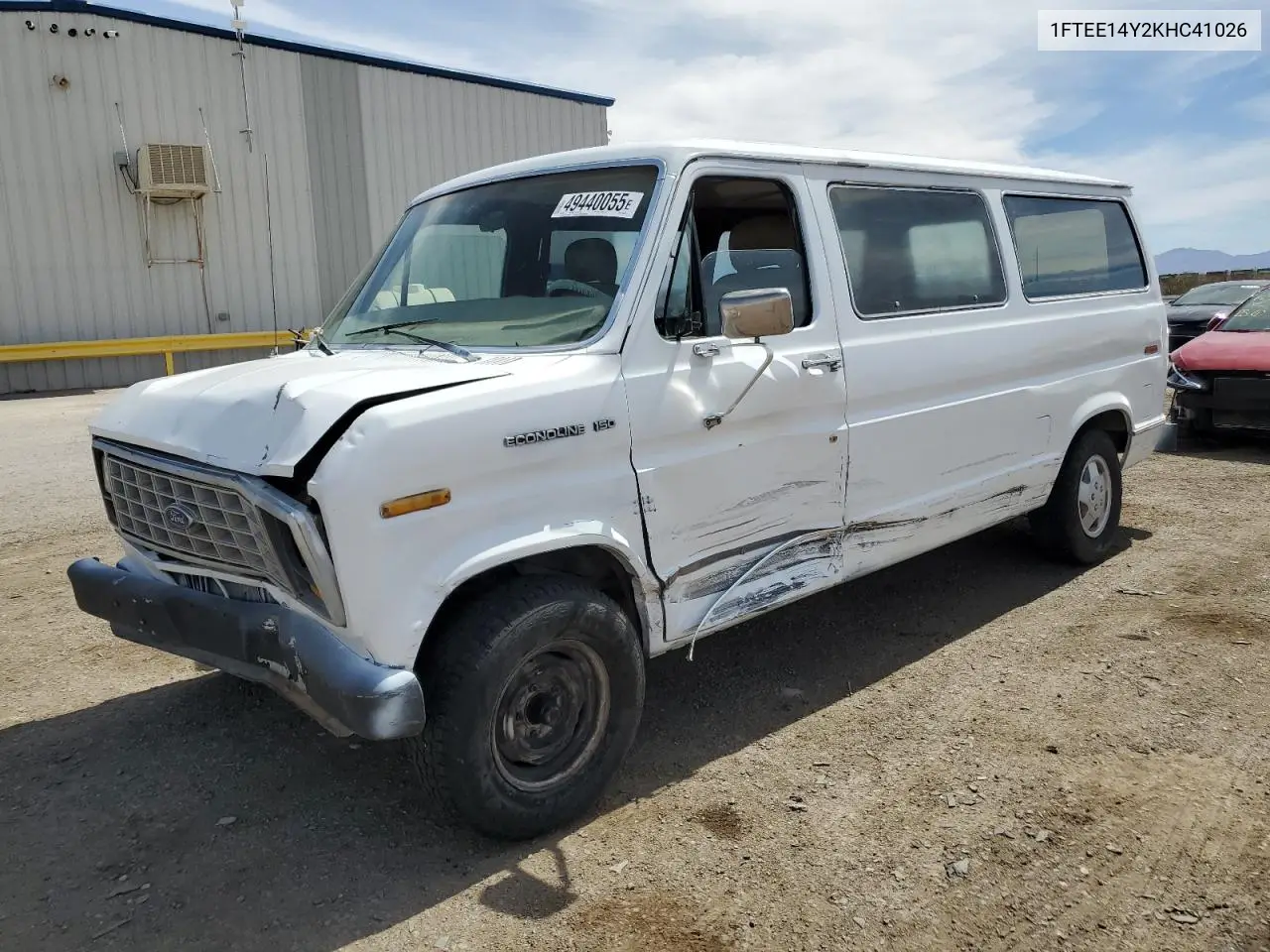 1989 Ford Econoline E150 Van VIN: 1FTEE14Y2KHC41026 Lot: 49440055
