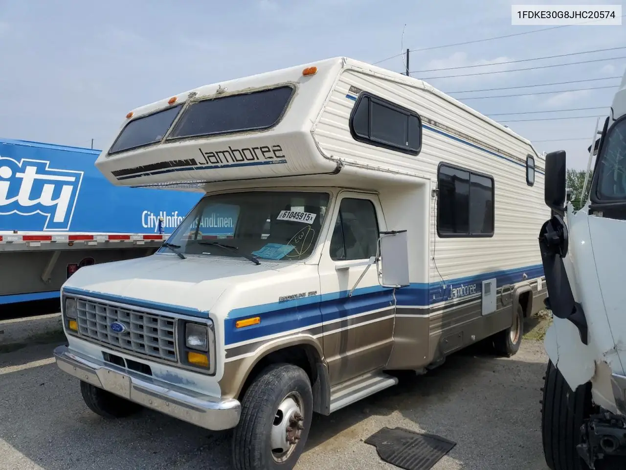 1989 Ford Econoline E350 Cutaway Van VIN: 1FDKE30G8JHC20574 Lot: 61045915