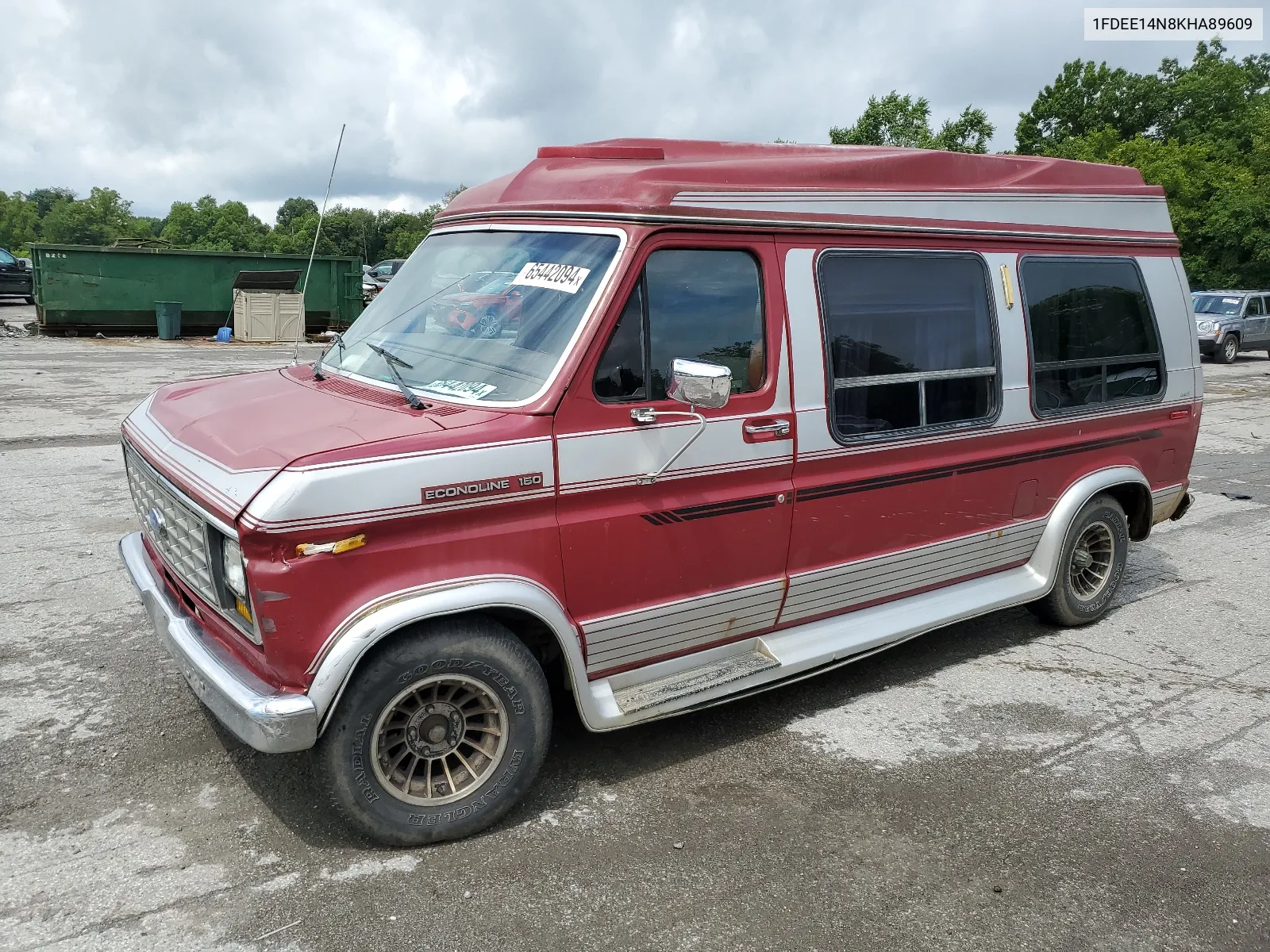 1989 Ford Econoline E150 Van VIN: 1FDEE14N8KHA89609 Lot: 65442094